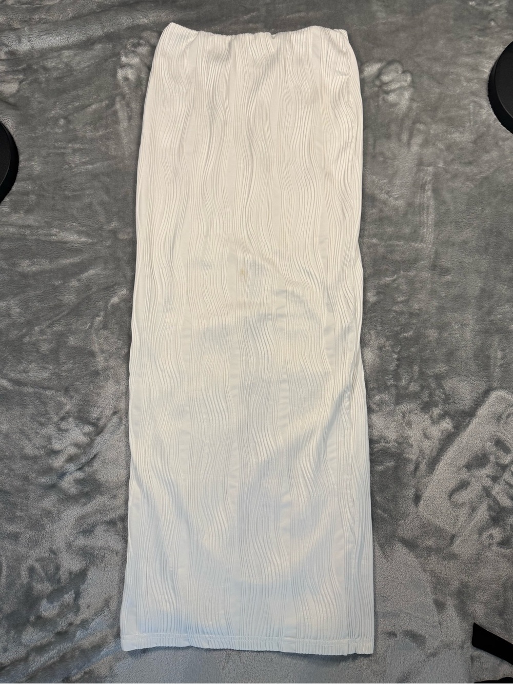 White Textured Princess Polly Maxi Skirt